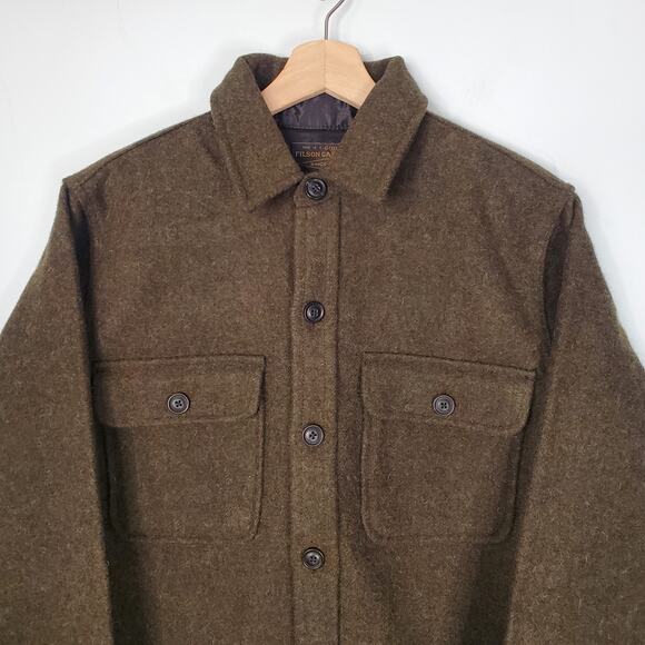 Filson CPO Wool Jac-Shirt 24 oz Military Jacket Forest Green Size XS New - Picture 3 of 13